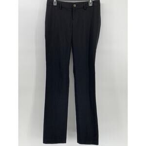BANANA REPUBLIC Women's Black The Logan Fit Stretch Wool-Blend Pants SZ 4L